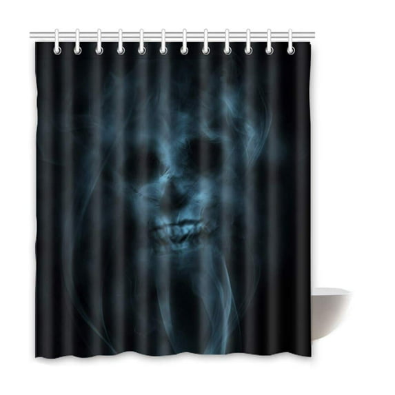 WOPOP Smoke Waterproof Polyester Bathroom Shower Curtain 66x72 Inches