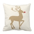 thumbnail image 1 of WOPOP Stripes Christmas Holiday Reindeer Red Deer Pillowcase Cover 20x20 inch, 1 of 1
