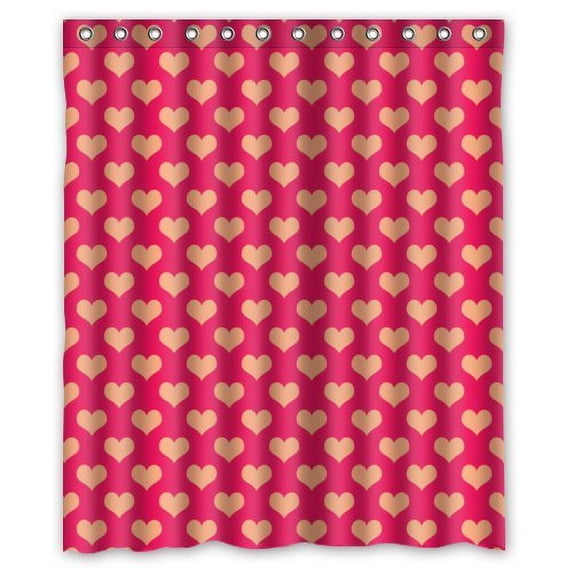 WOPOP Sweet Hearts Shower Curtain Waterproof Polyester Fabric Bathroom Curtain 60x72 inch