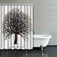 thumbnail image 1 of WOPOP Tree Silhouette Design Shower Curtain Polyester Bathroom Curtain 60x72 inches, 1 of 1