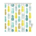 thumbnail image 1 of WOPOP Tropical Shower Curtain, Blue Yellow Pineapples Polyester Fabric Shower Curtain Bathroom Sets 66x72 Inches, 1 of 3
