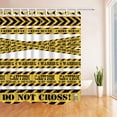 thumbnail image 1 of WOPOP Warning Tapes Grunge Police Do Not Cross Lines Danger Polyester Fabric Bathroom Shower Curtain 66x72 inches, 1 of 1