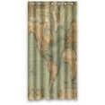 thumbnail image 1 of WOPOP World MapShower Curtain Bathroom Decor 66x72 Inch, 1 of 1
