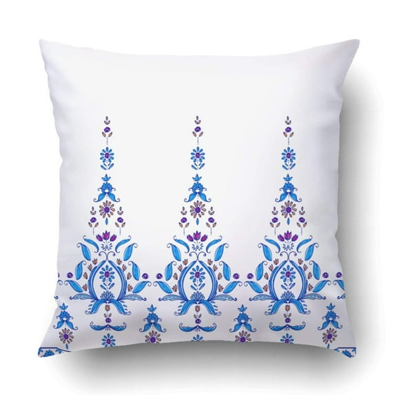 WOPOP paisley tile Oriental floral ornament bohemian Pillowcase Throw Pillow Cover Case 20x20 inches