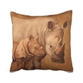 thumbnail image 1 of WOPOP rhinoceros rhino Pillowcase Pillow Cover 18x18 inches, 1 of 1