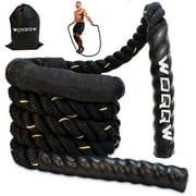 WOQQW Weighted Jump Ropes for Men women, 3lb 5.2lb Heavy Skipping Rope for Exercise, Home Workout