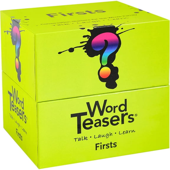 WORD TEASERS Firsts - Trivia Game About The First Time Things were Done - Fun & Historical Conversation Cards - Party Trivia Cards for Families & Friends- 150 Questions