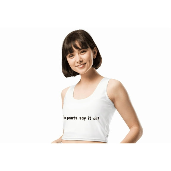 CWMBS by Tae’ Store: WORDY-WIT-IT All-Over Print Crop Top Tank – Body-Hugging Fit with 4-Way Stretch & Vibrant Design