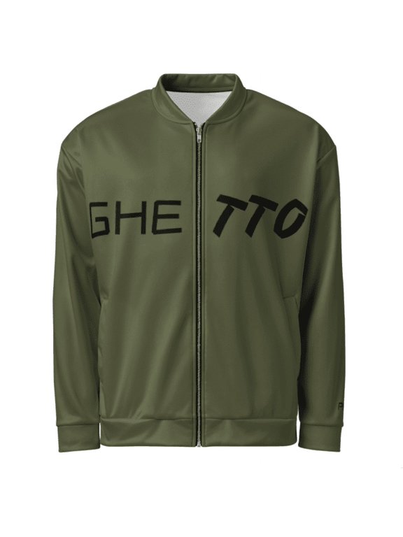 ’ Store: WORDY-WIT-IT GHETTO All-Over Print Unisex Bomber Jacket – Custom Design, Brushed Fleece & YKK Zipper