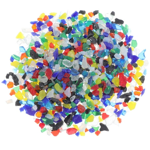 WORGEOUS 1 Bag Glass Blocks for Crafts and Art Projects Irregular Glass Pieces for Creative Decorations Colored Glass Blocks for Picture Frames and Vase Fillers