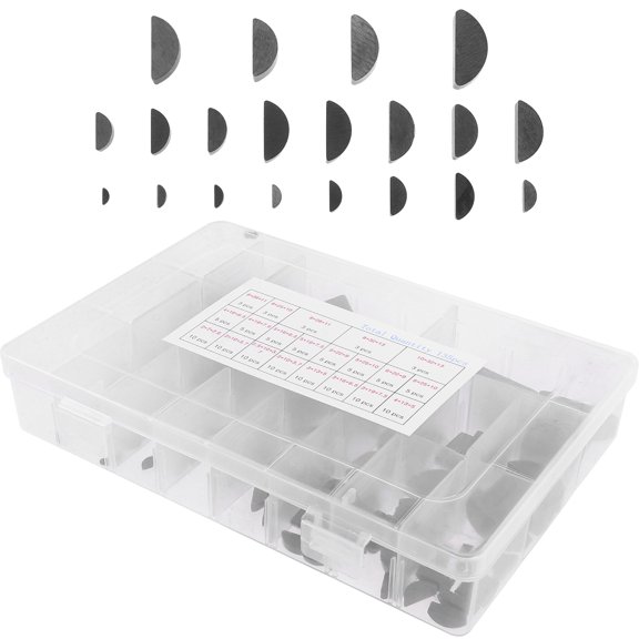 WORGEOUS 1 Box Drive Shaft Keys Set Carbon Steel Key Stock Assortment For Mechanical Industry