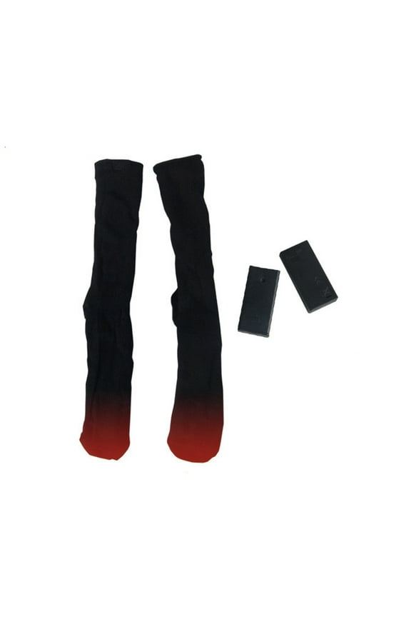 Electric Heated Socks Knee High Battery Powered Winter Warm Black
