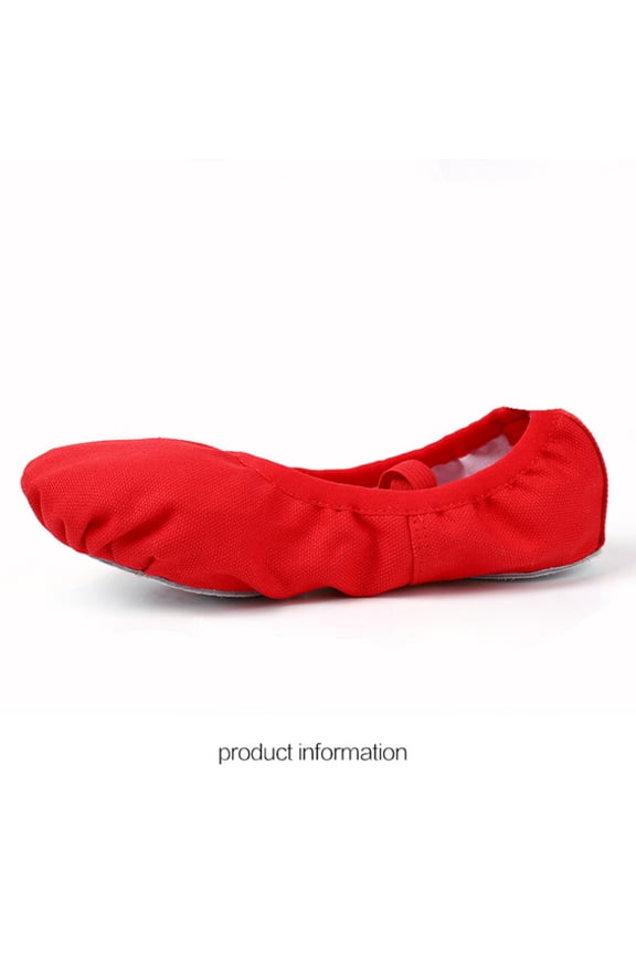 Women's Red Ballet Shoes Soft Sole Lightweight Comfortable Dance Flats 1 Pair