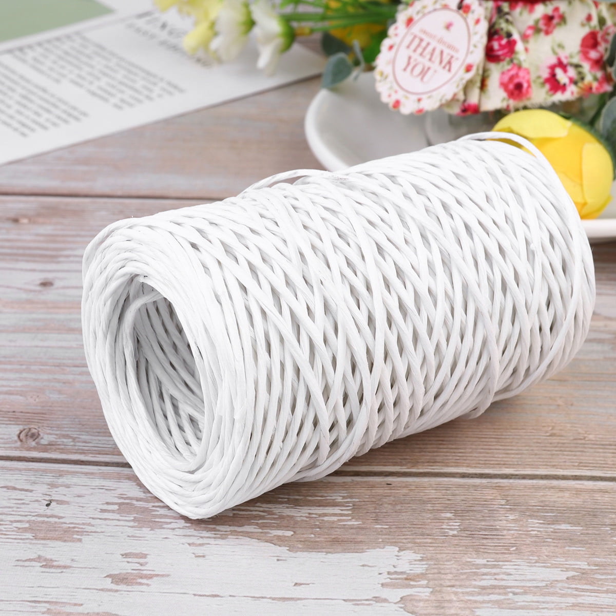WORGEOUS 1 Roll 50M Long Floral Art Iron Wire Rope Flowers Gift ...
