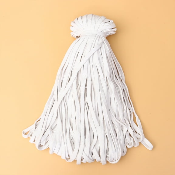 BESTYASH White Cotton Flat Rope High Strength Absorbent Fastening Cord for Home, Garden, and Craft Use