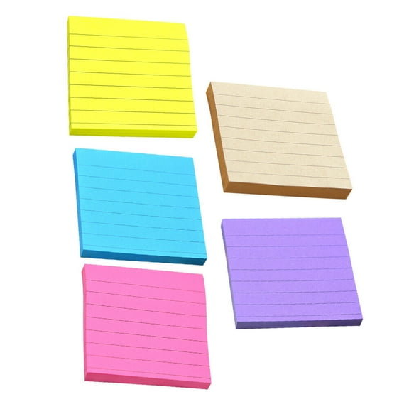 WORGEOUS 1 Set Adhesive Paper Notepads Stationery Note Pads Memo Pads (Assorted Color)