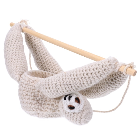GOOHOCHY Bohemian Style Macrame Plant Hanger for Planter in Beige Color Wood and Cotton Rope Materials