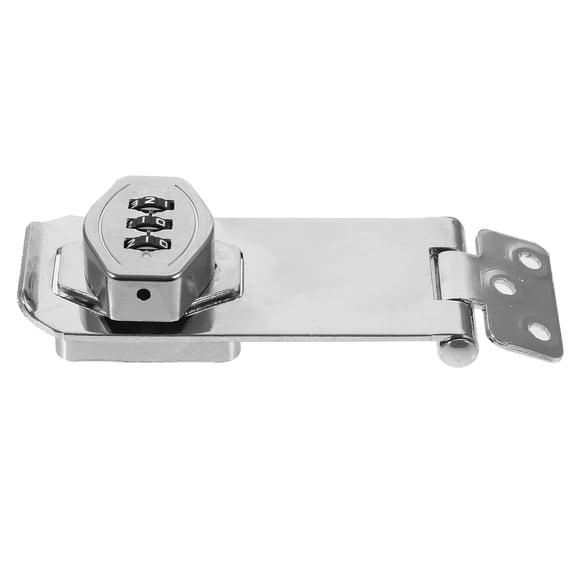 WORGEOUS Cabinet Door Hasp Lock with 3-Digit Password Code, Knob Security Lock for Drawer and Cabinet
