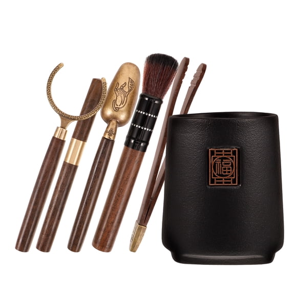 GOOHOCHY Tea Brewing Utensils Chinese Kung Fu Tea Tools Wood 1 Set