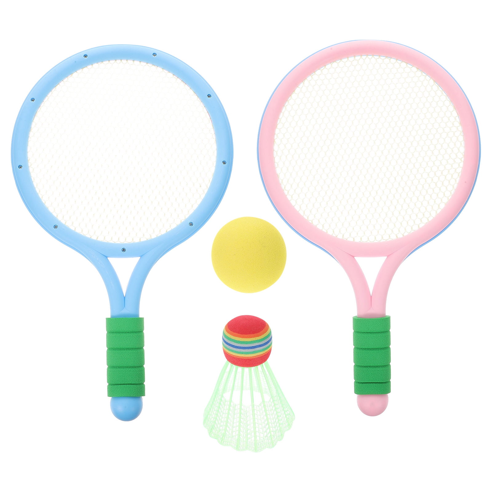 WORGEOUS 1 Set Colored Badminton Racket Kids Training Outdoor Sports Leisure Toys Badminton Set for Kids Children Playing