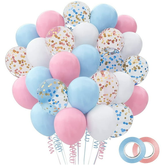 WORGEOUS Gender Reveal Party Balloon Arch Kit, Colorful Latex Balloons for Baby Shower Decorations