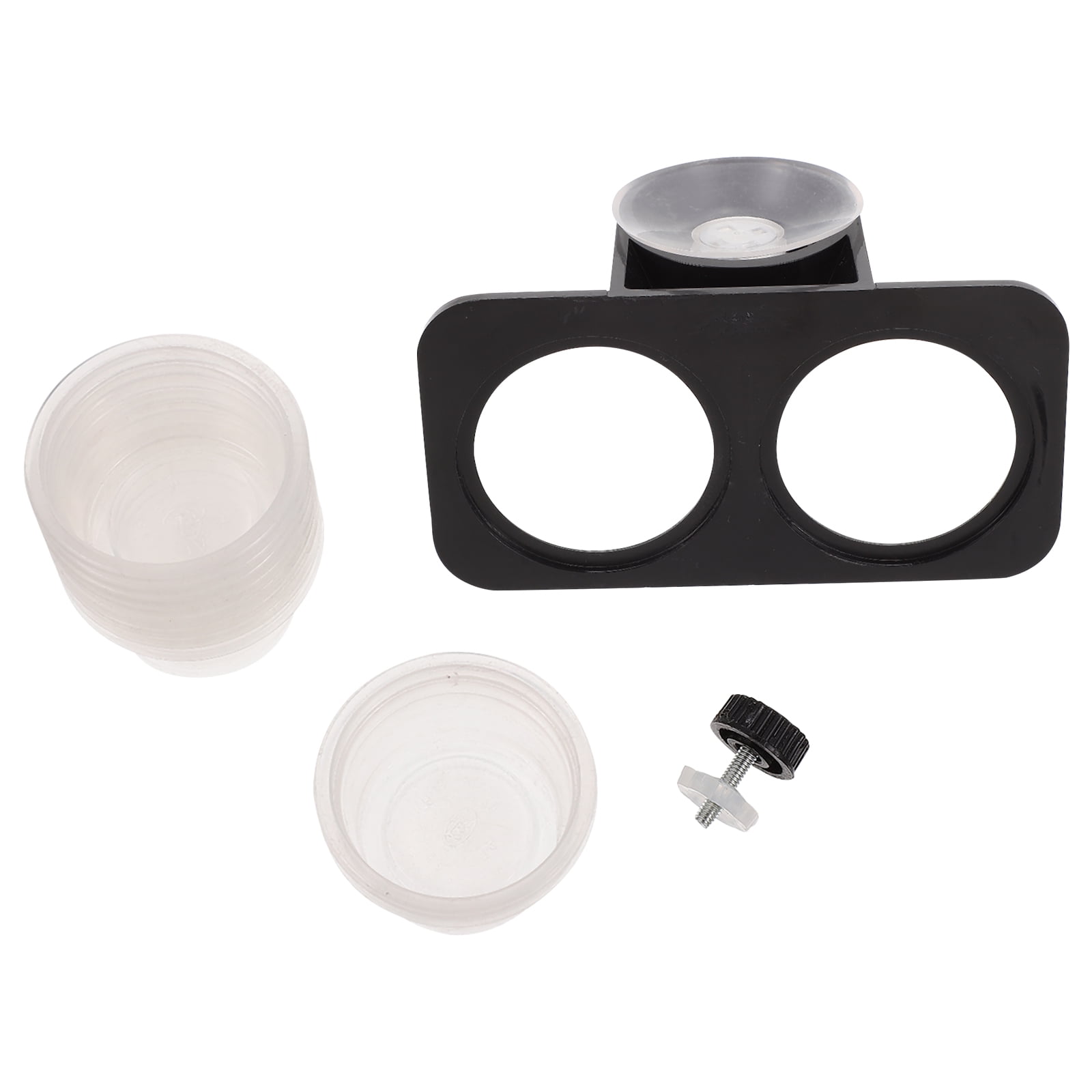 WORGEOUS 1 Set Reptile Feeders Lizard Food Double Container Crawling Pet Feeding Tool