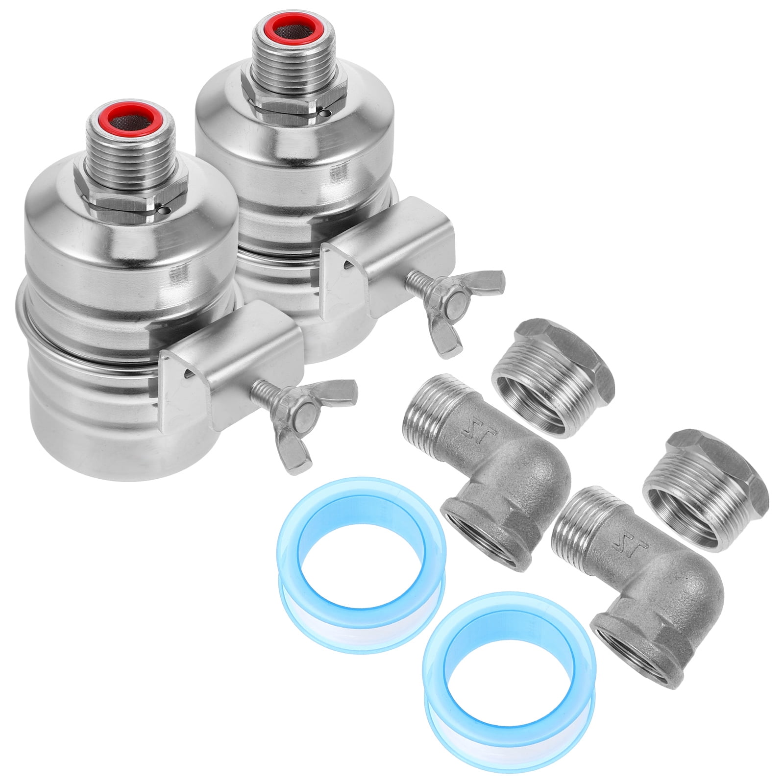 2 Pack Stainless Steel Water Float Valves - Automatic Level Control With 1/2" & 3/4" Connections For Tanks, Pools, Livestock Troughs
