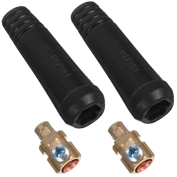 GOOHOCHY 1 Set Welding Cable Panel Connector Quick Fitting Electric Welding Machine Attachment with Sleeves