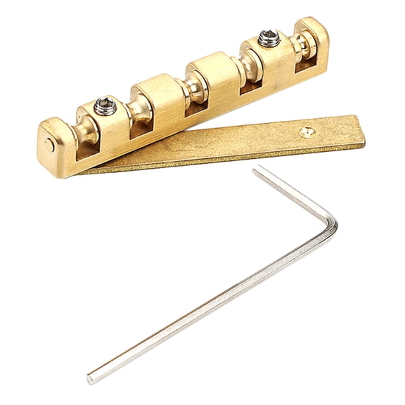 WORGEOUS 1 Set of Brass Stringed Instrument Bridge Nut Instrument Accessory Upper String Nut