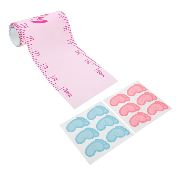 1 Set of Baby Shower Gender Reveal Voting Sticker Gender Reveal Growth Chart Set Gender Reveal Game Props