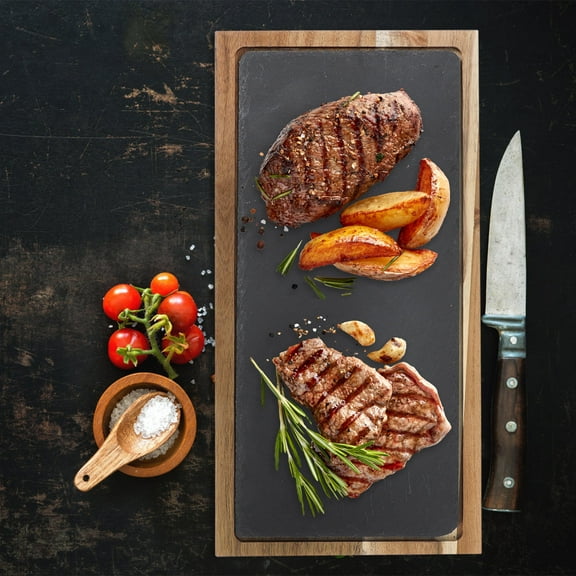 BESTYASH Assorted Color Synthetic Material Steak Plate for Home Use Smooth Surface Easy Cleaning 1 Set