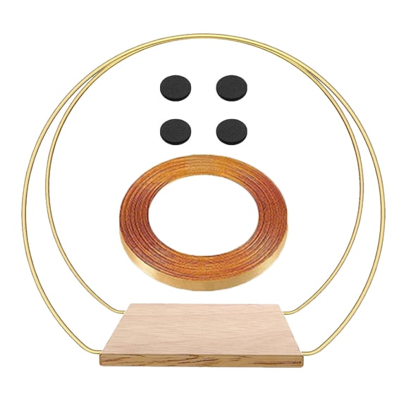 WORGEOUS 1 Set of Wedding DIY Floral Hoop Metal Wreath Ring with Wooden Base Crafts Hoop Ring DIY Accessory