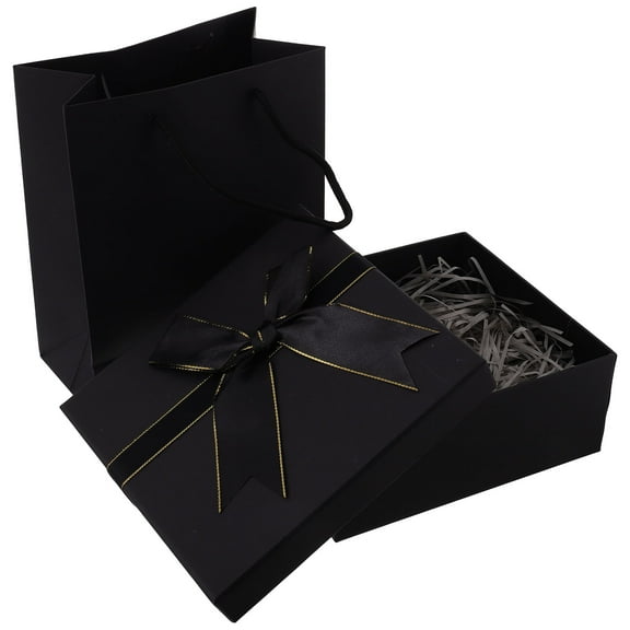 WORGEOUS Christmas Paper Boxes Set with Ribbon Bow and Lids, Jewelry Storage, Wedding, Birthday, Holiday Party Favor Boxes