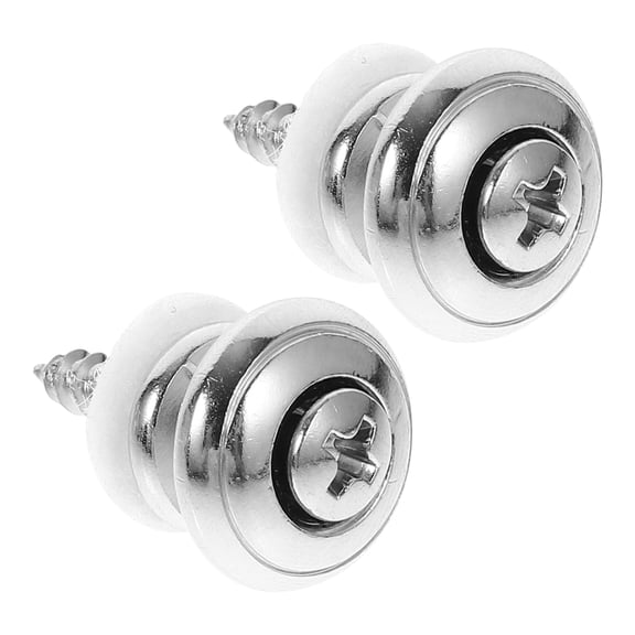 WORGEOUS 1 set of Replacement Guitar Strap Locks Studs Strap Retainer Ukulele Strap Metal Locks