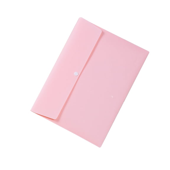 WORGEOUS 10 Pc PP File Folders Paper Organizer Mesh Storage Bags with Zipper Accordion Mail Slot Pink