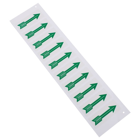 WORGEOUS 10 Pcs Arrow Logo Sticker Open Signs Nail Stickers Pipe Green