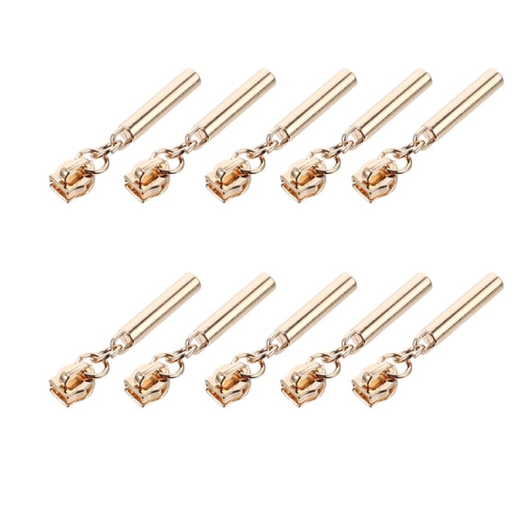 FONDOTIN Zipper Pulls Zinc Alloy Golden DIY Garment Accessories 10Pcs