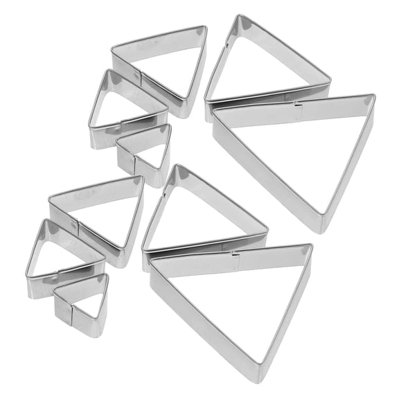 CIMAXIC Cookie Making Mold Triangle Cookie Mould Stainless Steel 10pcs