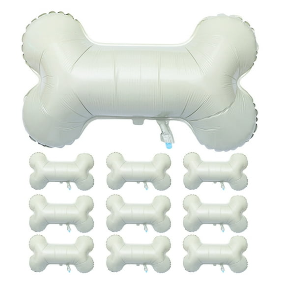 Beige Inflatable Dog Bone Balloons for Party Decoration Aluminum Foil and Reliable 10pcs