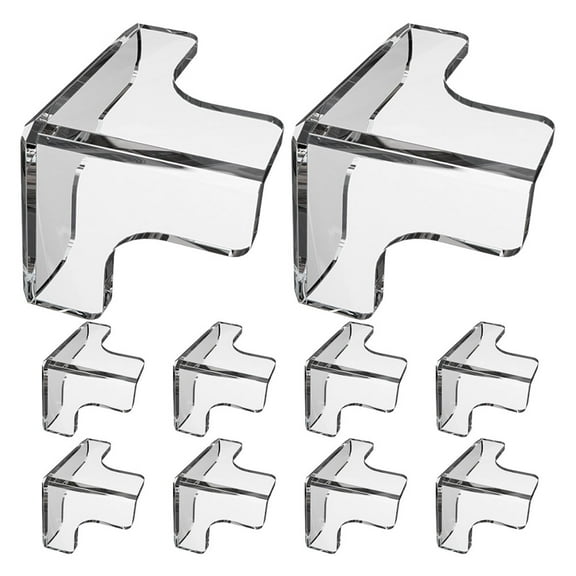 WORGEOUS 10-Pack Clear Keychain Can Lid Covers and Table Corner Protectors Safety Anti-Collision Guards