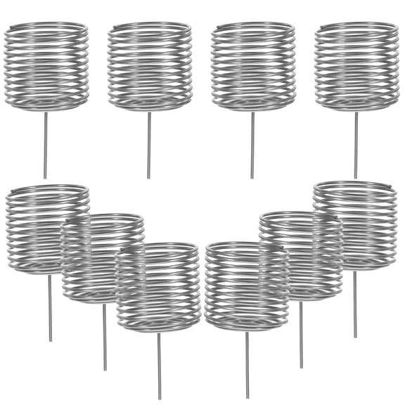 CIMAXIC 10pcs Stainless Steel Fertilization Basket Silver Plant Containers