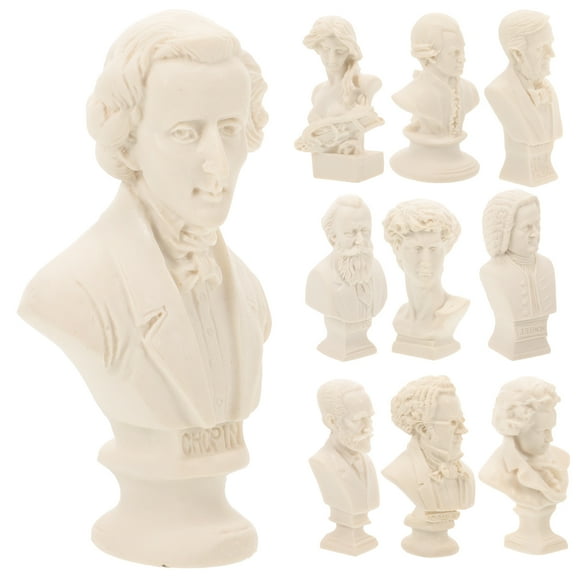 WORGEOUS  10 Pcs Gypsum Model Toys Statue Decor Small Plaster