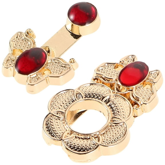 WORGEOUS 10 Pcs Large Hook and Eye Closures for Clothing Frog Buttons