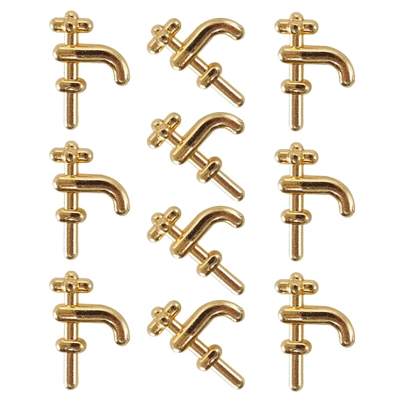 GETAJGHSD Dollhouse Accessory 10Pcs Realistic Design Tiny Plastic Tap for Enthusiasts