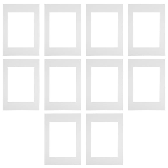 WORGEOUS  10 Pcs Picture Frame Lined with Jam White Matte Board Mini Computing Rack Retro