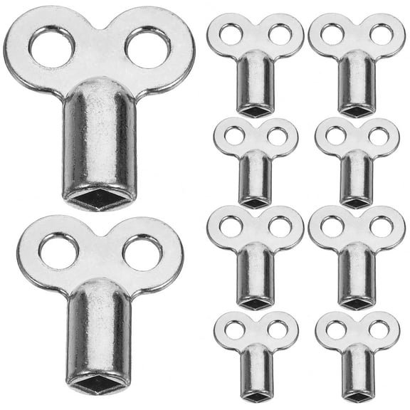 WORGEOUS  10 Pcs Radiator Air Key Spark Socket Brake Bleeding Kit Pipe Silver