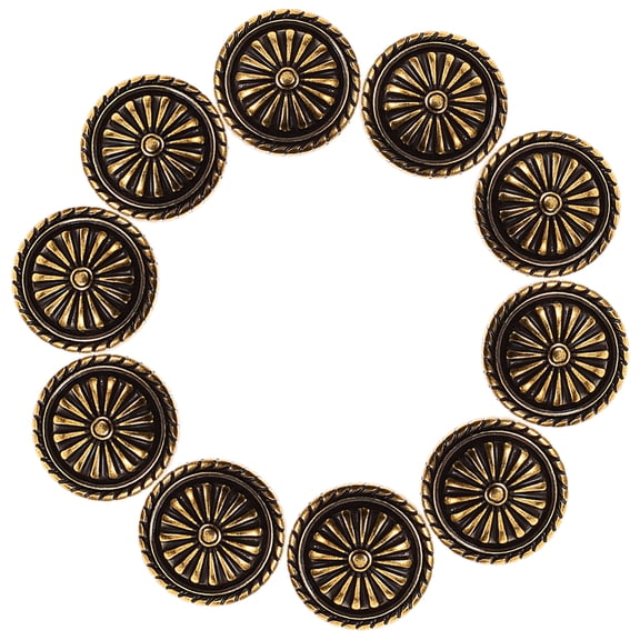 GETAJGHSD Retro Style Alloy Coat Button Golden Bronze 10Pcs Vintage Sewing Buttons