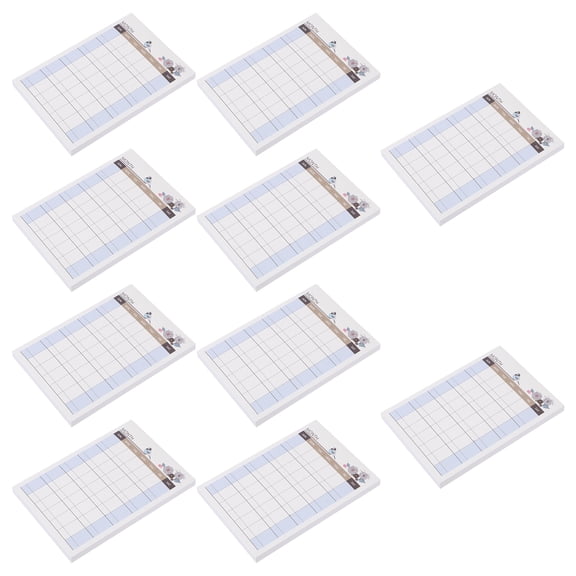 HINTRMENT Weekly Notepad Paper Simple Design Students Project Planning 10Pcs 4.06X2.83X0.2In