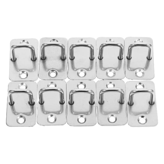 WORGEOUS 10 Pcs Stainless Steel Suspension Bracket Hook Silver