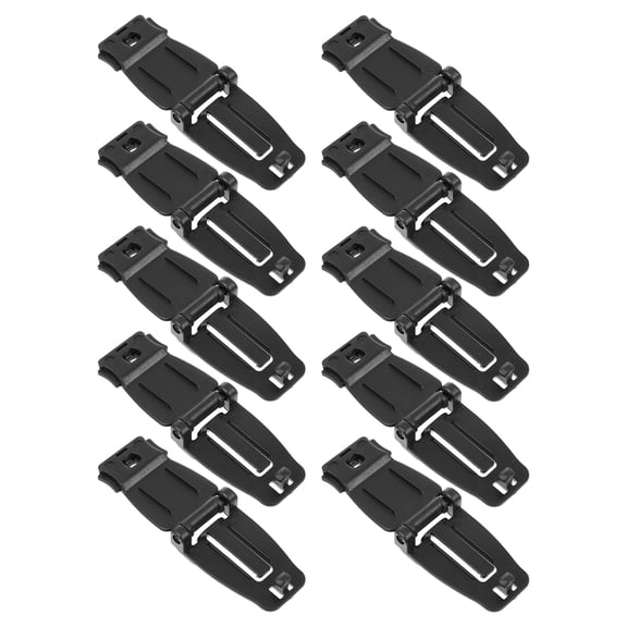 WEUVEB 10Pcs Bag Buckle Durable Webbing Connector for Outdoor Use Black